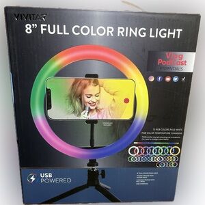 NEW Vivitar Full-Color Ring Light, 8"